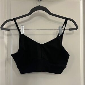 Joe Fresh Black Sports Bra and Legging Set, ribbed